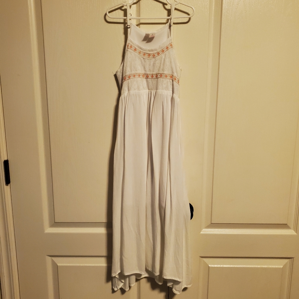 Japna kids dress, size 8 medium, white